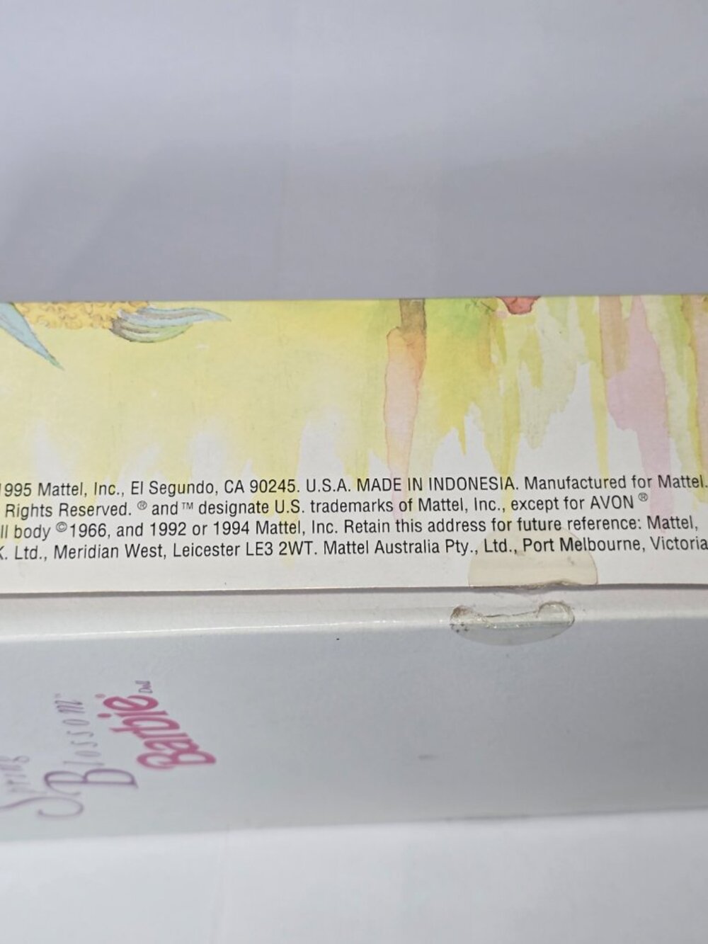 1995 Spring Blossom Barbie Avon Exclusive Special Edition Mattel 15201 - OpenBox - Picture 12 of 12
